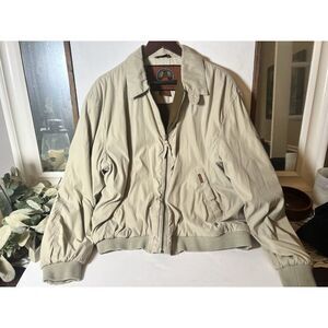 WEATHERPROOF Garment Co Full Zip Bomber Shaped Jacket Men's Large Tan Coat.   Dd